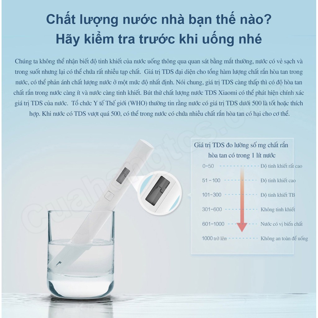 Bút Xiaomi TDS kiểm tra chất lượng nước Mi TDS Pen Water Quality Tester