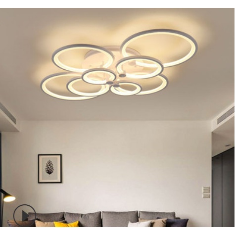 Đèn ốp Trần - Mâm Ốp Trần Ô Vuông - Đèn Led Ốp Trần Phòng Khách Hiện Đại- Tặng Kèm Điều Khiển Từ Xa Bảo Hành 12 Tháng
