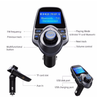 Thiết Bị Phát Mp3 Bluetooth Không Dây Cho Xe Ô Tô