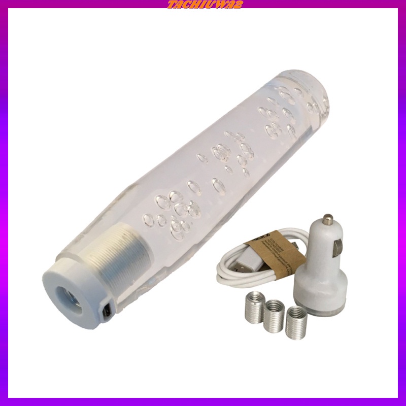 [Tachiuwa2] Núm Gạt Cần Số Ô Tô Có Đèn LED Xanh Dương Hình Bong Bóng Pha Lê 15cm