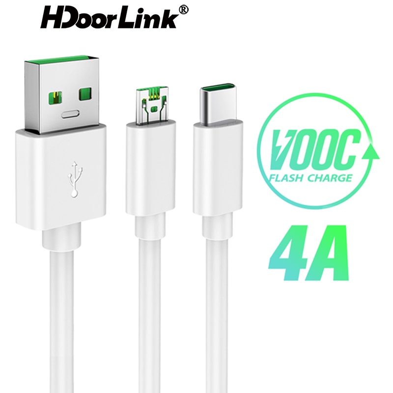 Cáp sạc nhanh HdoorLink VOOC USB 5V 4A 7 Pin Micro USB cho điện thoại OPPO