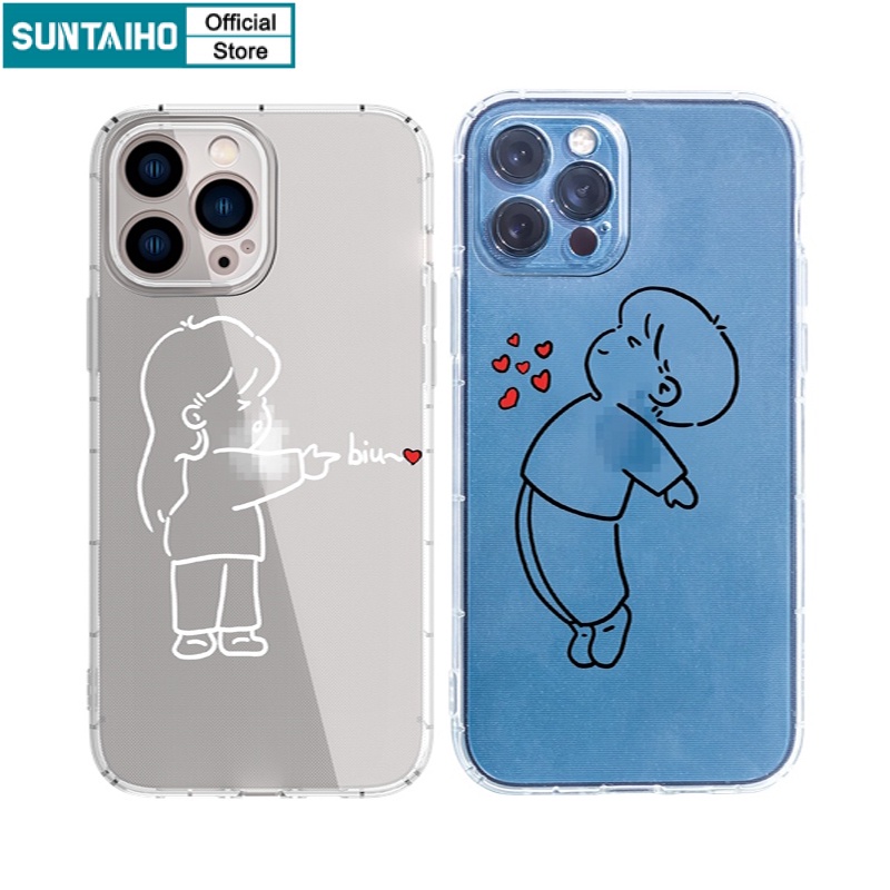 Ốp lưng iphone Ốp điện thoại Suntaiho in hình hoạt hình tình yêu thích hợp cho IPhone 13 12 11 Pro Max X XsMax XR 8 7