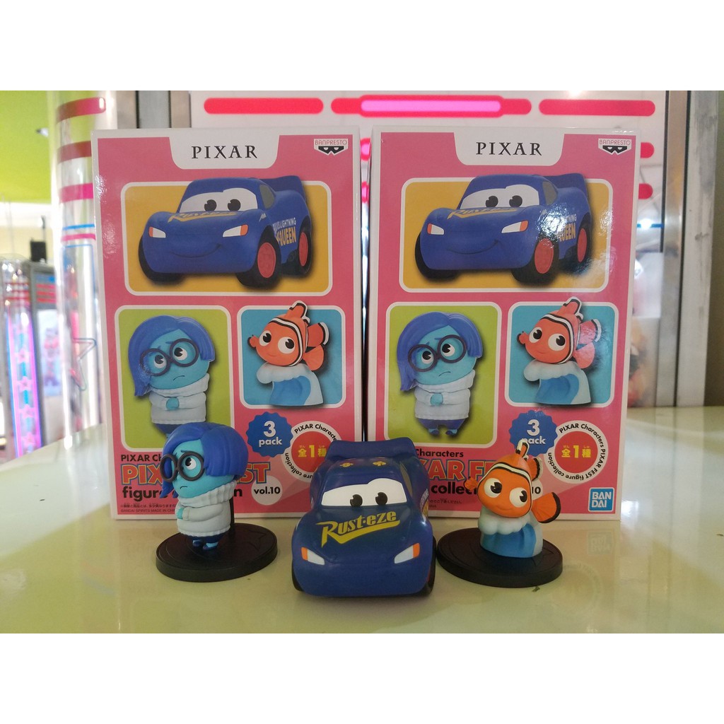 Mô hình chính hãng Bộ Sưu Tập PIXAR FEST vol.10 - nhân vật Nemo, Lightning McQueen Sphero, Sadness - hãng BANPRESTO