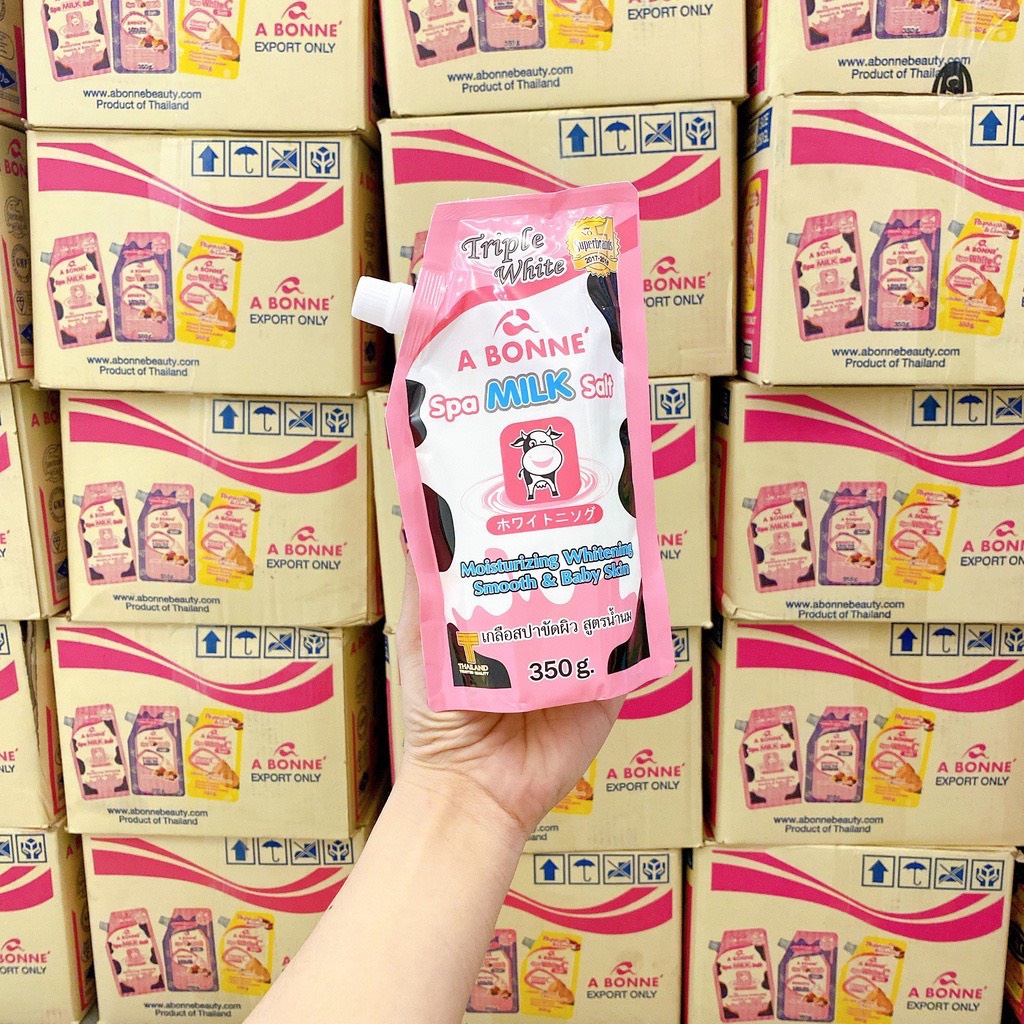 Muối Tắm Sữa Bò, Sữa Chua, Vitamin C, Tẩy Da Chết Spa A Bonne' (350G) Chính Hãng