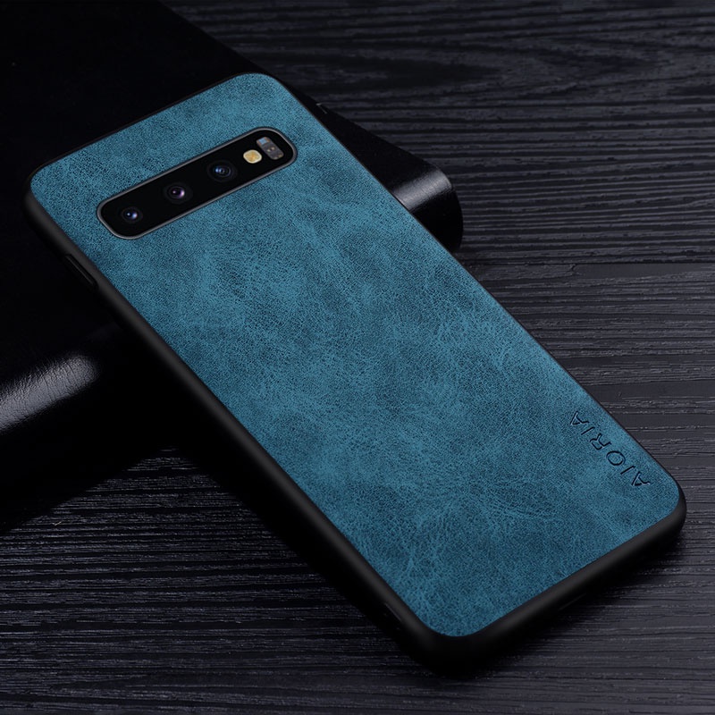 Bao Da Điện Thoại pu Màu Trơn Chống Trầy Xước Cho samsung galaxy s10 plus lite s10e 10 5g Ốp