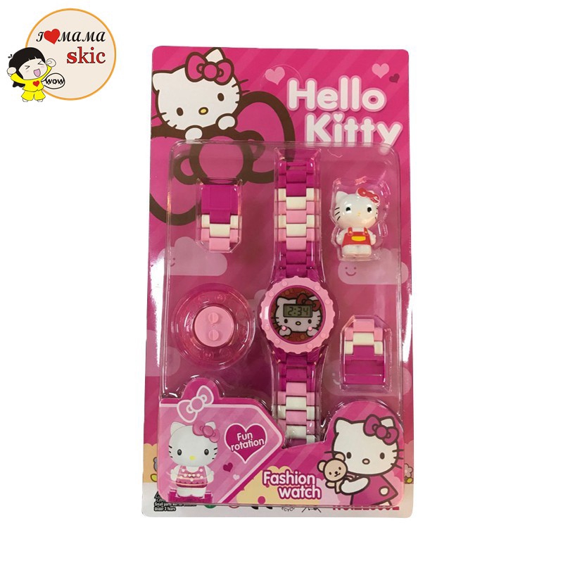 Đồng hồ đeo tay cho bé gái hình mèo Hello Kitty