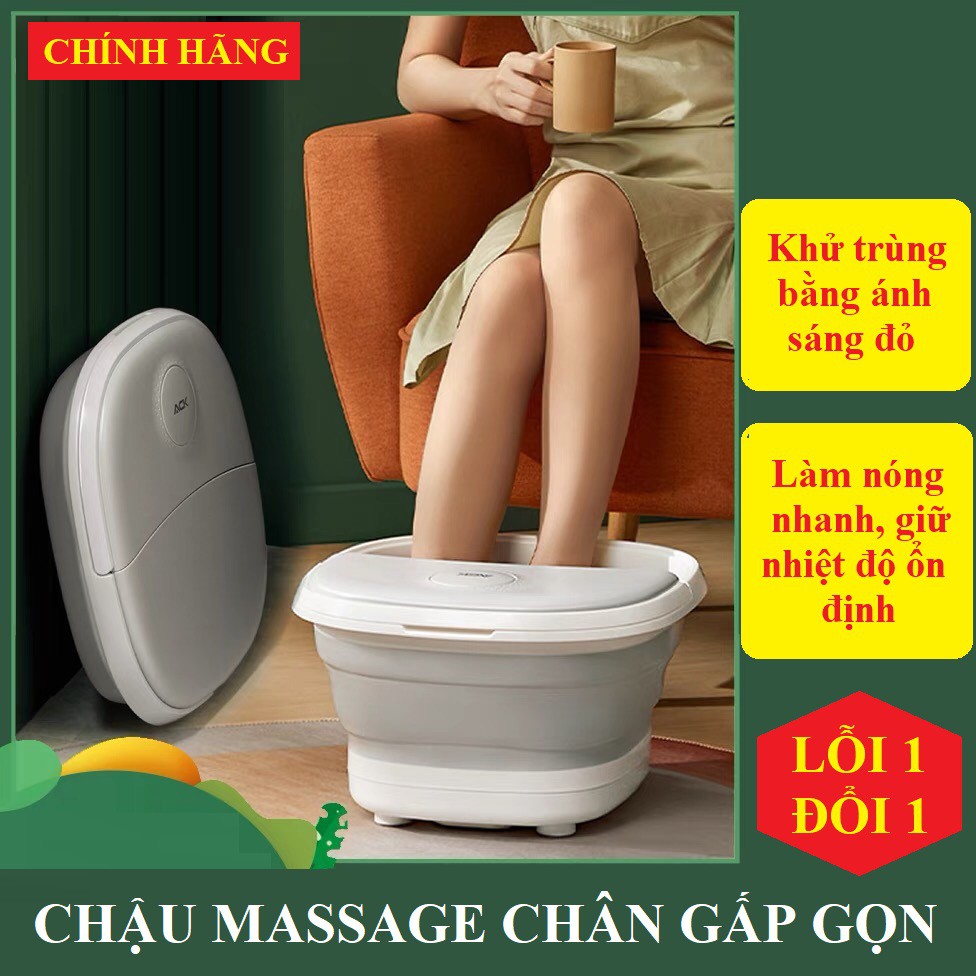 Chậu ngâm chân massage gấp gọn, Bồn ngâm chân mát xa cao cấp