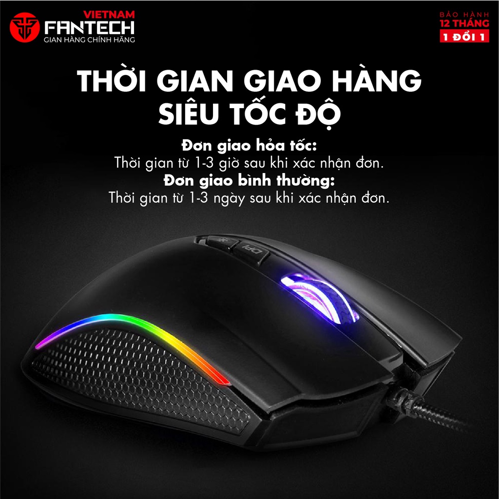 Chuột Gaming Fantech TITAN X4S ( LED Chroma + phần mềm riêng ) LED RGB - Hãng phân phối chính thức