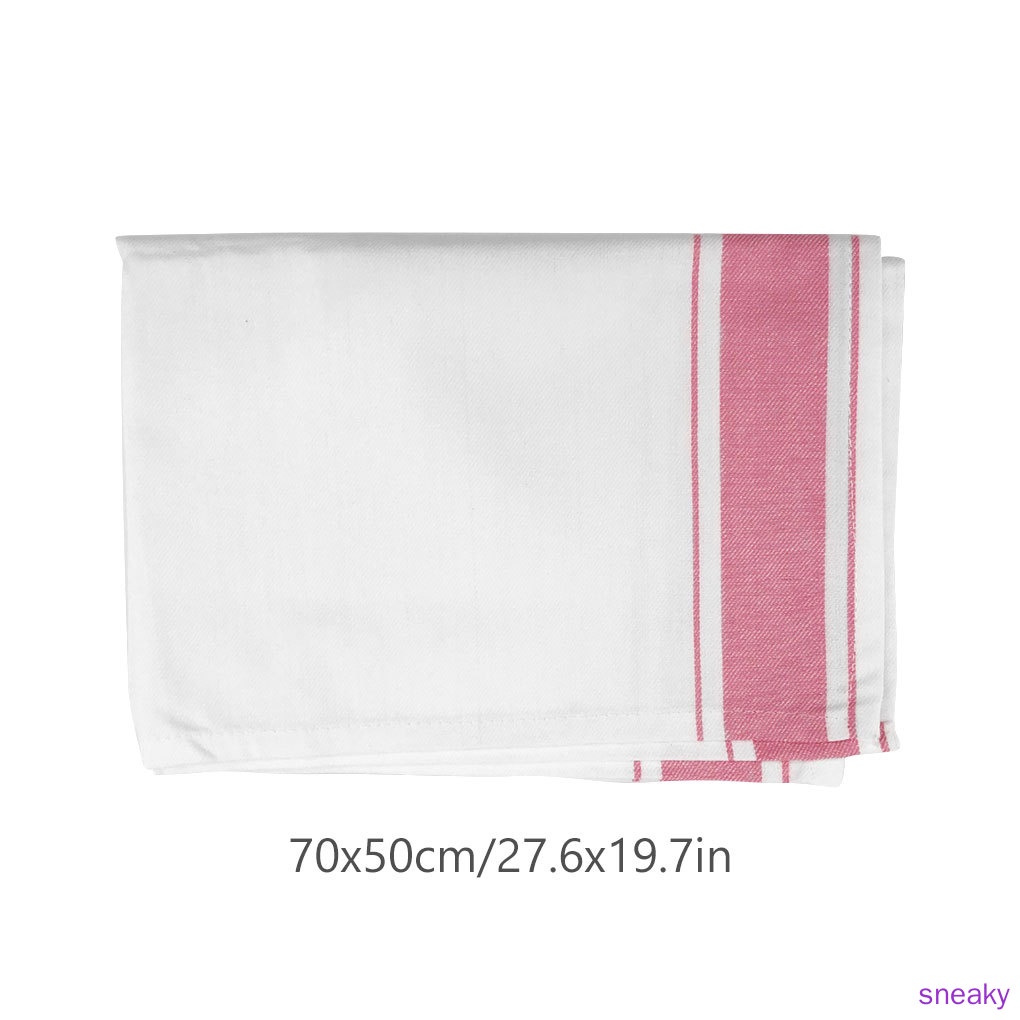 Khăn Lau Chén Dĩa Bằng Vải Cotton Thấm Hút Nhanh Khô Màu Đỏ