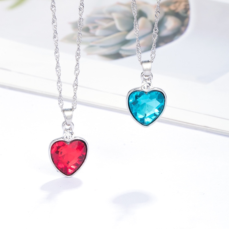 Mới Mặt Vòng cổ Hình Trái Tim Bằng Hợp Kim Diy