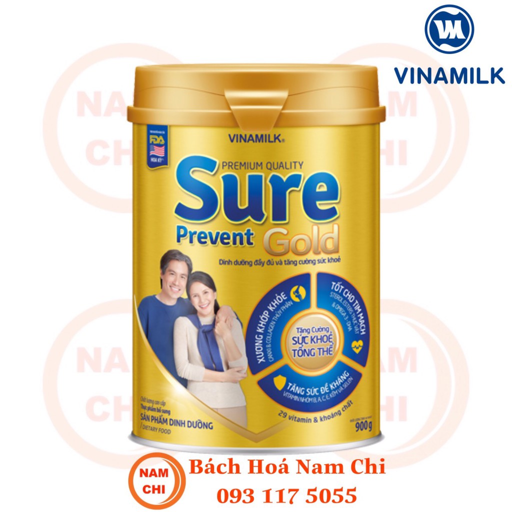 [DATE 2022] Sữa Bột Vinamilk Sure Prevent 900g