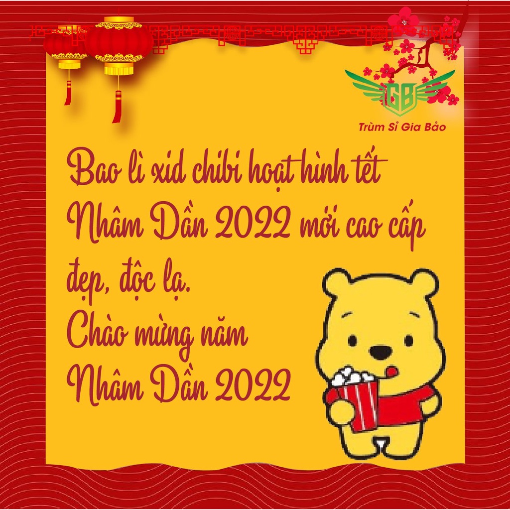 Lì xì 2022 chibi tết hot trend dễ thương, phong lixi hình thú chipi độc lạ đẹp sỉ lẻ giá rẻ