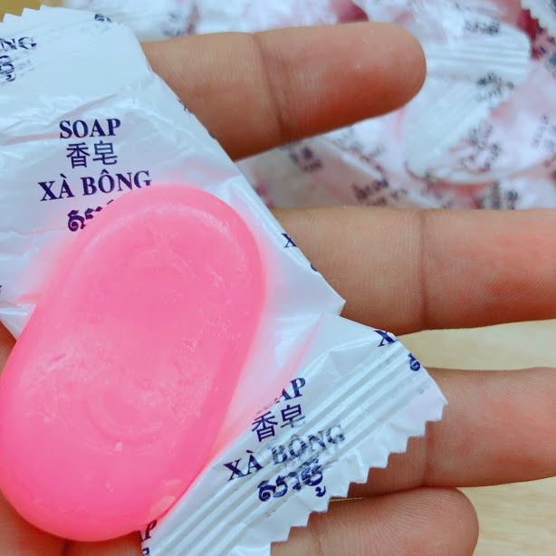 100 cục xà bông soap tắm dùng 1 lần chuy dùng cho khách sạn tiện lợi