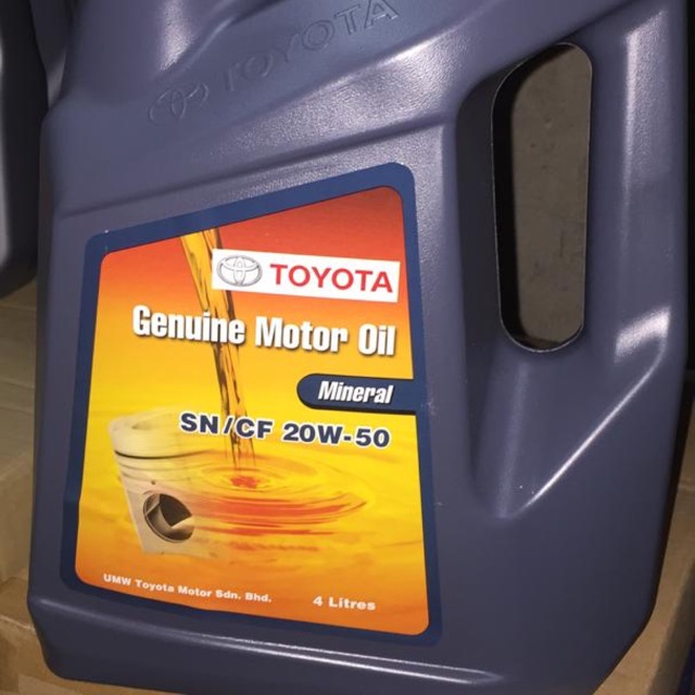 Dầu nhớt động cơ oto Toyota 20w50