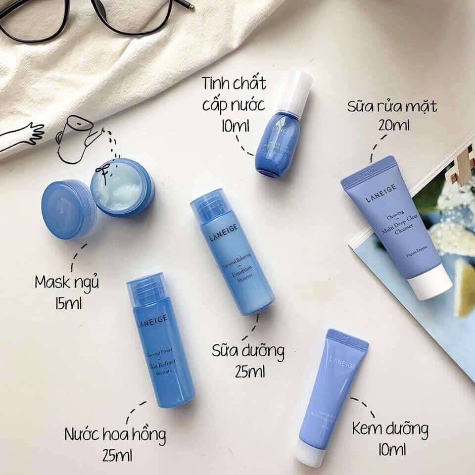 SET DƯỠNG DA LANEIGE 5sp cấp ẩm sâu, dưỡng trắng