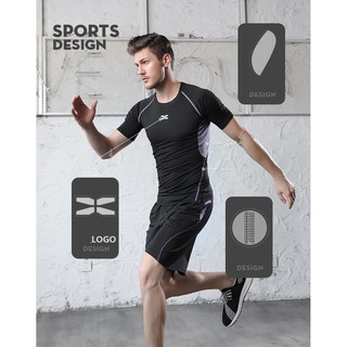 Set quần áo thể thao nam 💖 𝑭𝑹𝑬𝑬𝑺𝑯𝑰𝑷 💖 Bộ đồ tập Gym thể hình cho nam co giãn PRO Combat