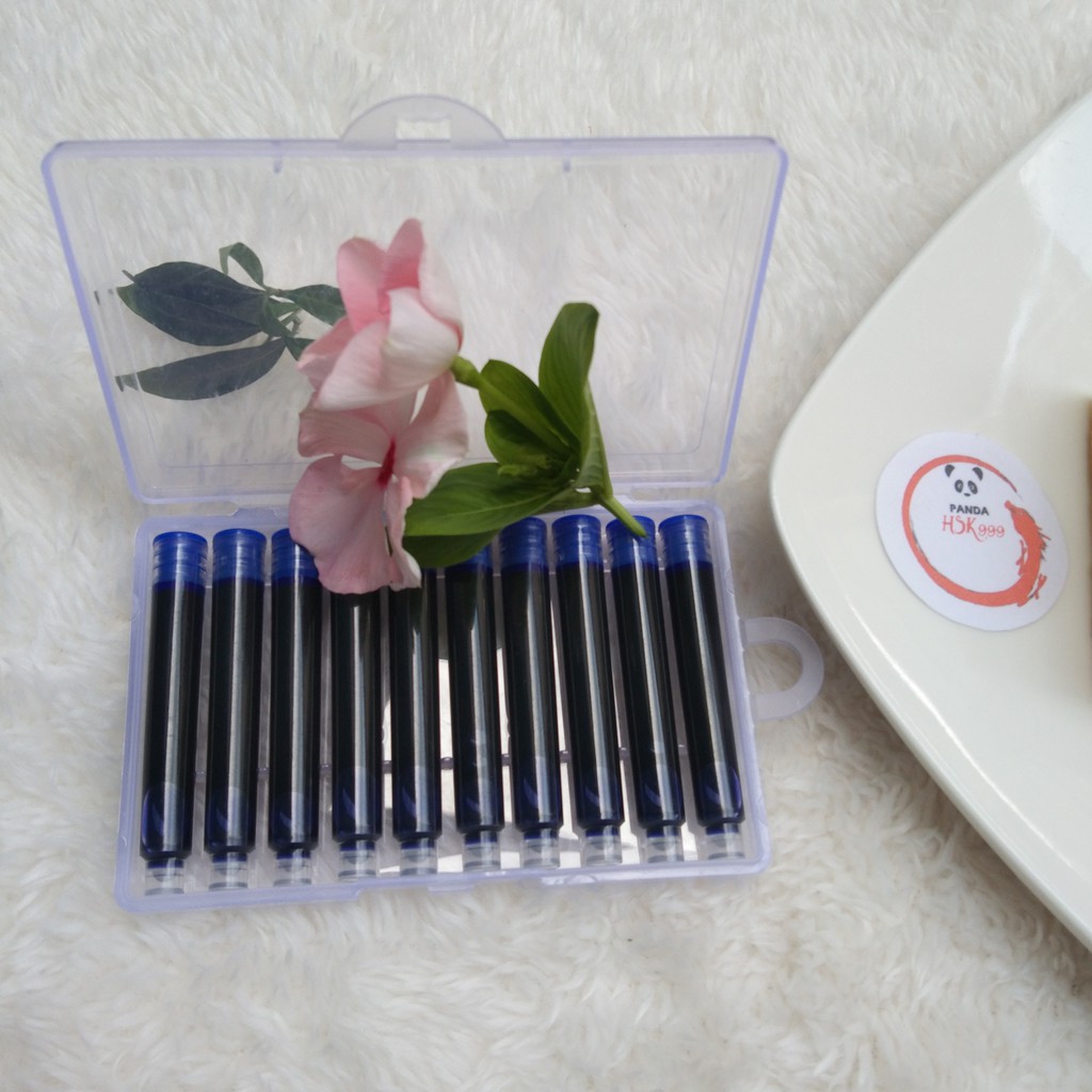Combo 10 Ống Mực Sử Dụng Cho Các Loại Bút Máy Luyện Viết Chữ Hán Luyện Viết Tiếng Trung Nhật Hàn