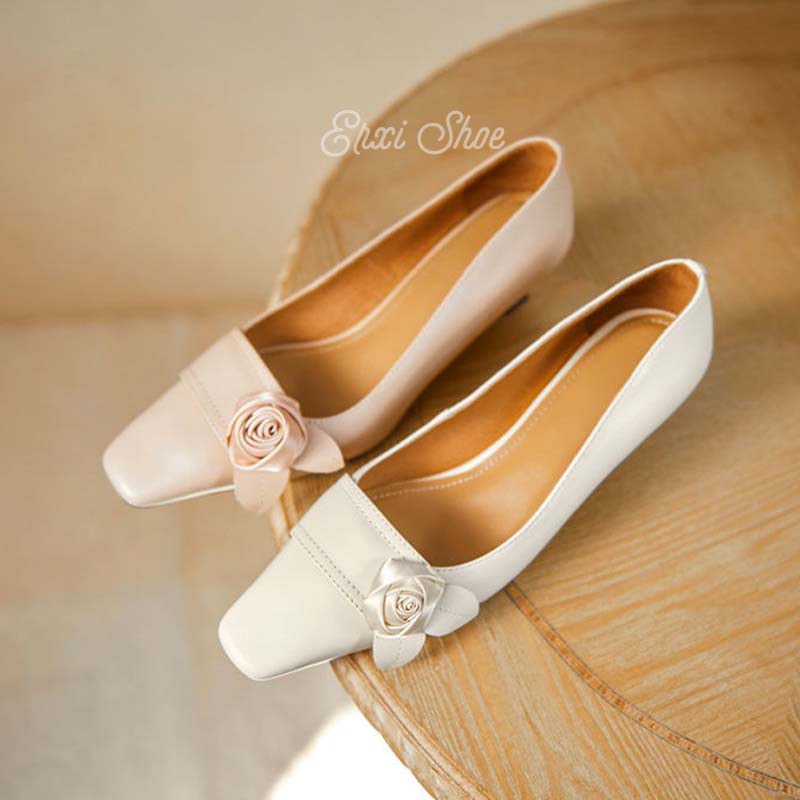 Giày Cao Gót Mũi Vuông Thời Trang Nữ Tính