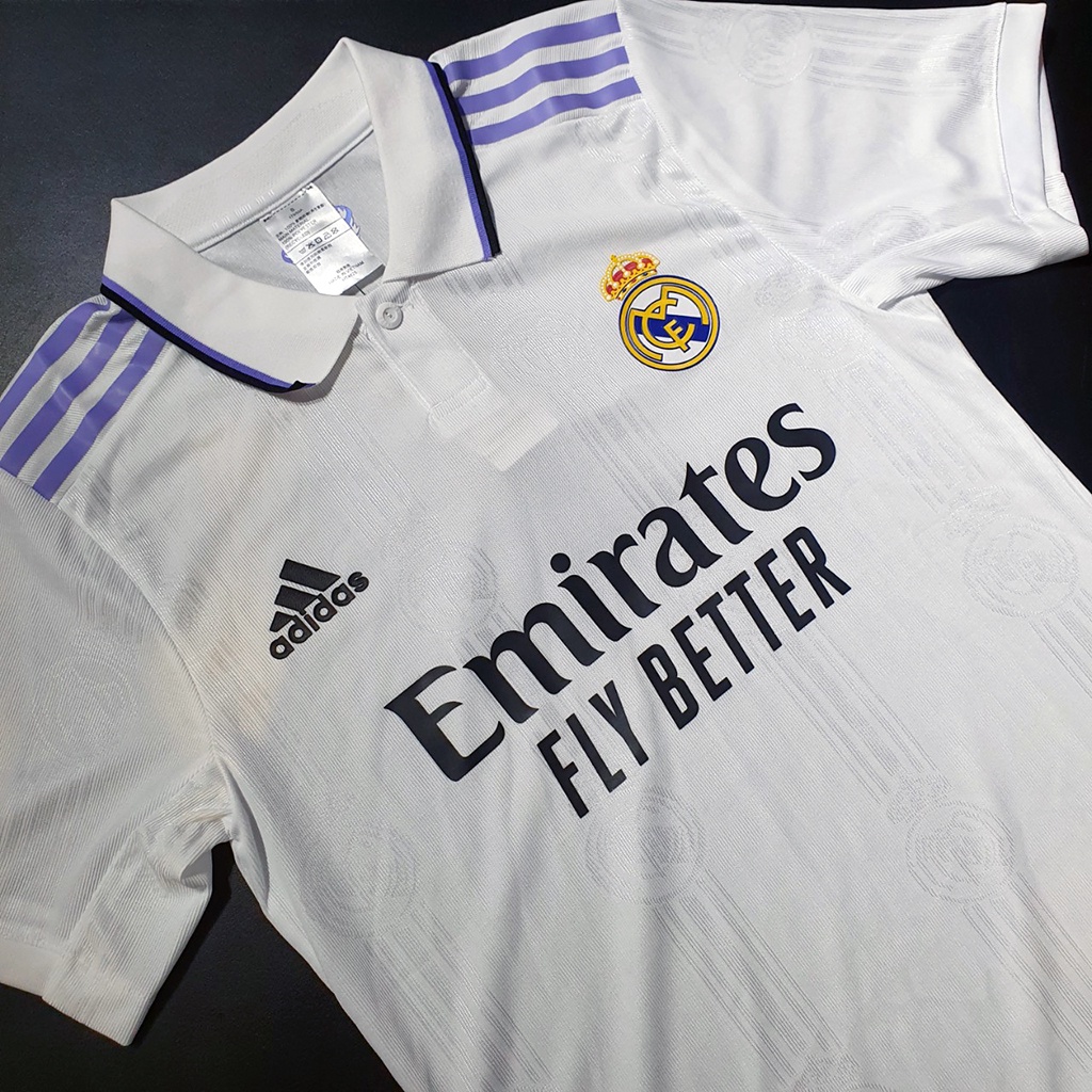 ÁO BÓNG ĐÁ REAL MADRID TRẮNG SÂN NHÀ 22/23 – HÀNG THÁI LAN – BẢN PLAYER S.F – CHUẨN ÁO ĐẤU CẦU THỦ