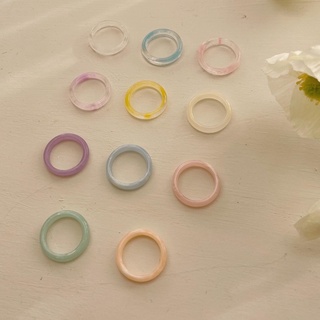 Set nhẫn nhiều màu Hàn Quốc
