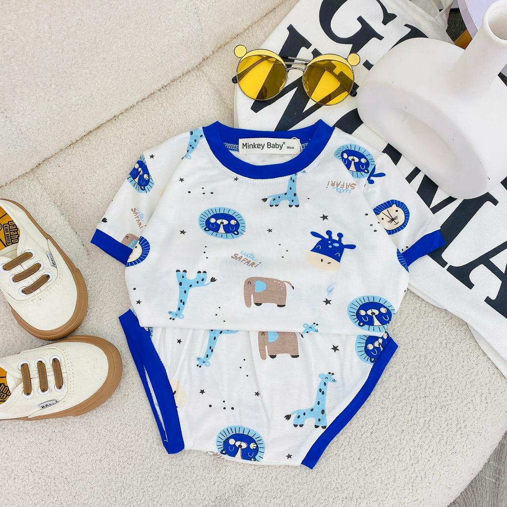 [Bé 4-15kg] Bộ ngắn tay quần Chip thun lạnh Minky mom in nhiều hoạ tiết cho bé trai bé gái - Bảng 2