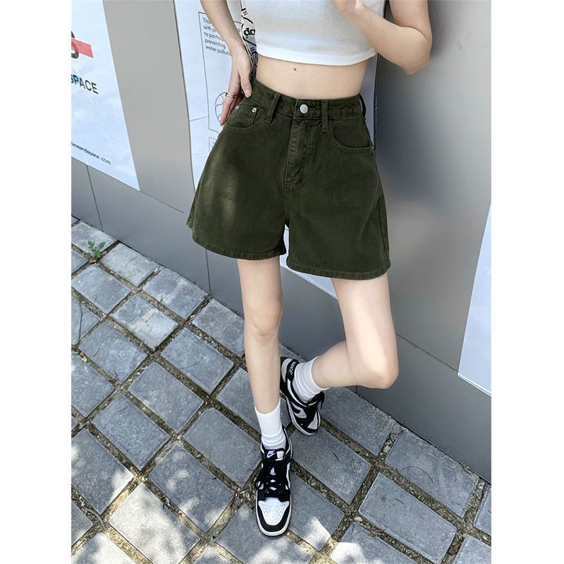 Quần Short Denim Mỏng Dáng Chữ A Lưng Cao Thời Trang Mùa Hè Hàn Quốc Mới 2022 Cho Nữ