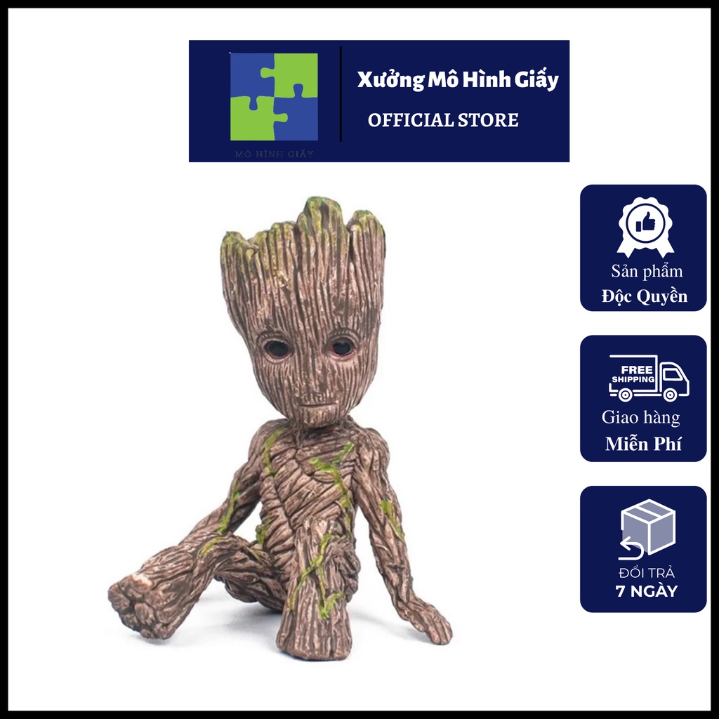 Mô hình Marvel nhân vật Groot cao 6cm, Figure Anime Groot decor bàn làm việc