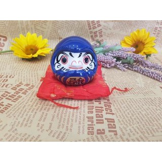 Búp bê Daruma 8cm gốm phủ sứ
