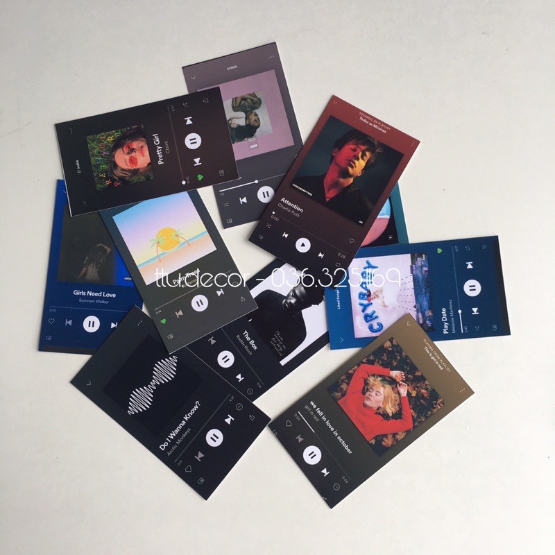 Set ảnh postcard list nhạc chill trang trí nhà, ốp điện thoại - ttudecor