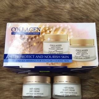 Kem dưỡng da chống lão hoá, nhăn da collagen anti aging day and night