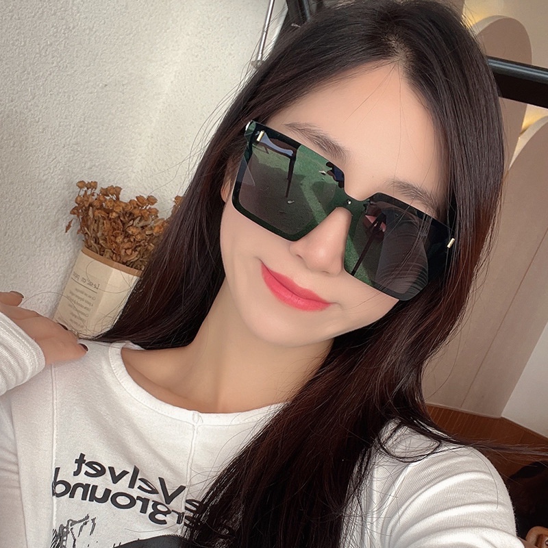 Kính Mát Gọng Vuông Cỡ Lớn Chống Tia UV Thời Trang Cho Nam Và Nữ