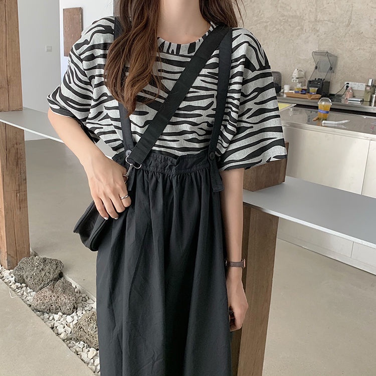 Váy Chữ A Lưng Cao Có Dây Kiểu Dáng Mới Theo Phong Cách Retro