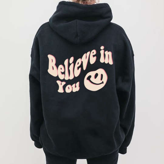 Áo Hoodie Nỉ Bông Mũ Rộng In Chữ Believe In You 2S Clothing, Áo Hoodie Chất Nỉ Bông Dày Dặn TV5056