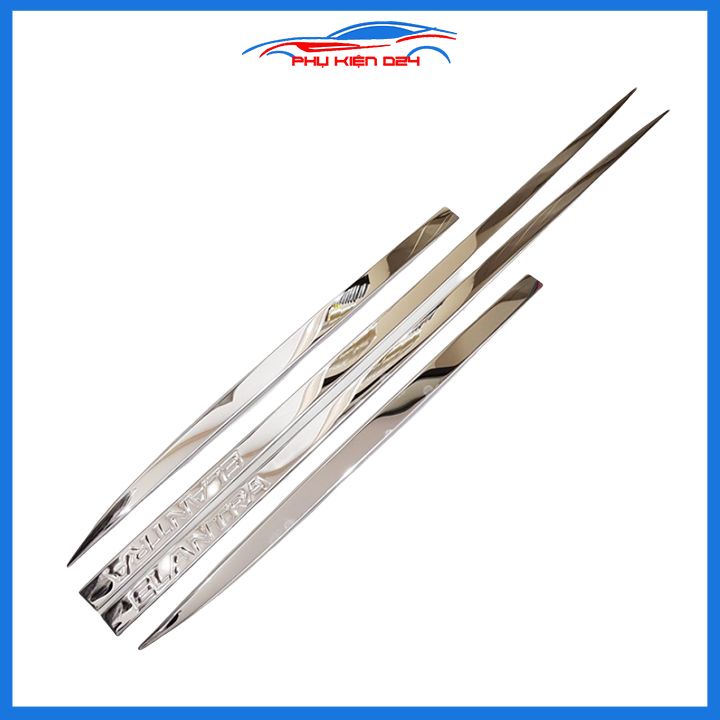 Bộ ốp nẹp sườn Elantra 2016-2017-2018-2019-2020-2021-2022 mạ crom trang trí làm đẹp xe