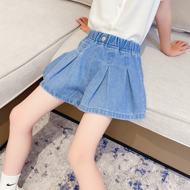 Quần Short Denim Thời Trang Mùa Hè Cho Bé Gái