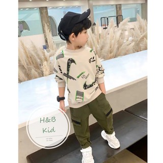 Bộ bé trai- Set bộ bé trai- đồ bộ bé trai -Bộ đũi vest 6 cúc bé trai