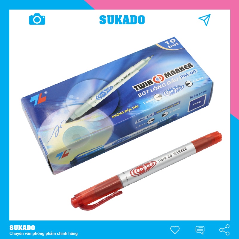 Bút lông dầu Thiên Long PM04  không xóa được SUKADO