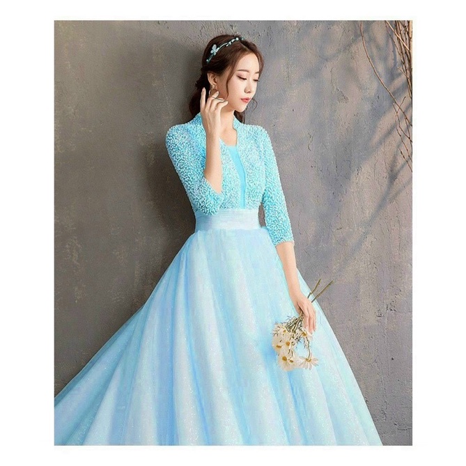 🌸ĐẦM XÒE REN LƯỚI KIM TUYẾN TAY DÀI 🍂🍂 405k