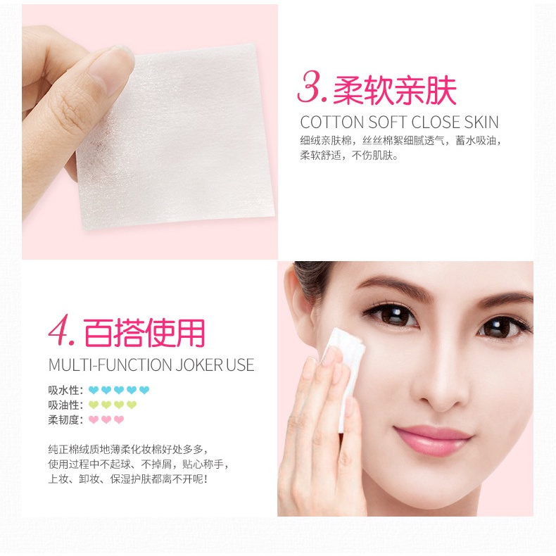 Bông tẩy trang hộp 100 miếng Cotton Puff Bioaqua Nội Địa Trung