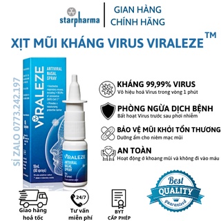 Bình xịt mũi kháng virus Viraleze 10ml Starpharma Úc - chính hãng