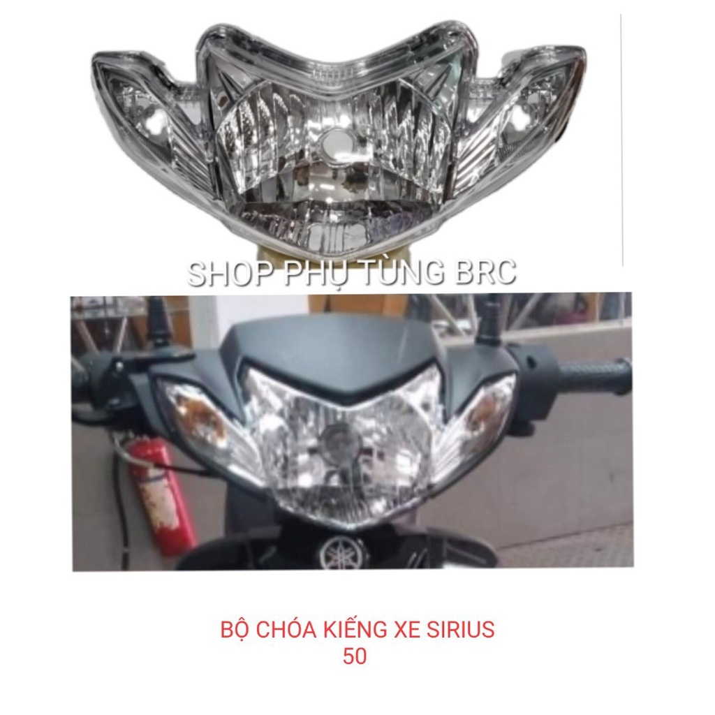 Bộ chóa, kiếng đèn pha xe SIRIUS Nhật 110, SIRIUS 50