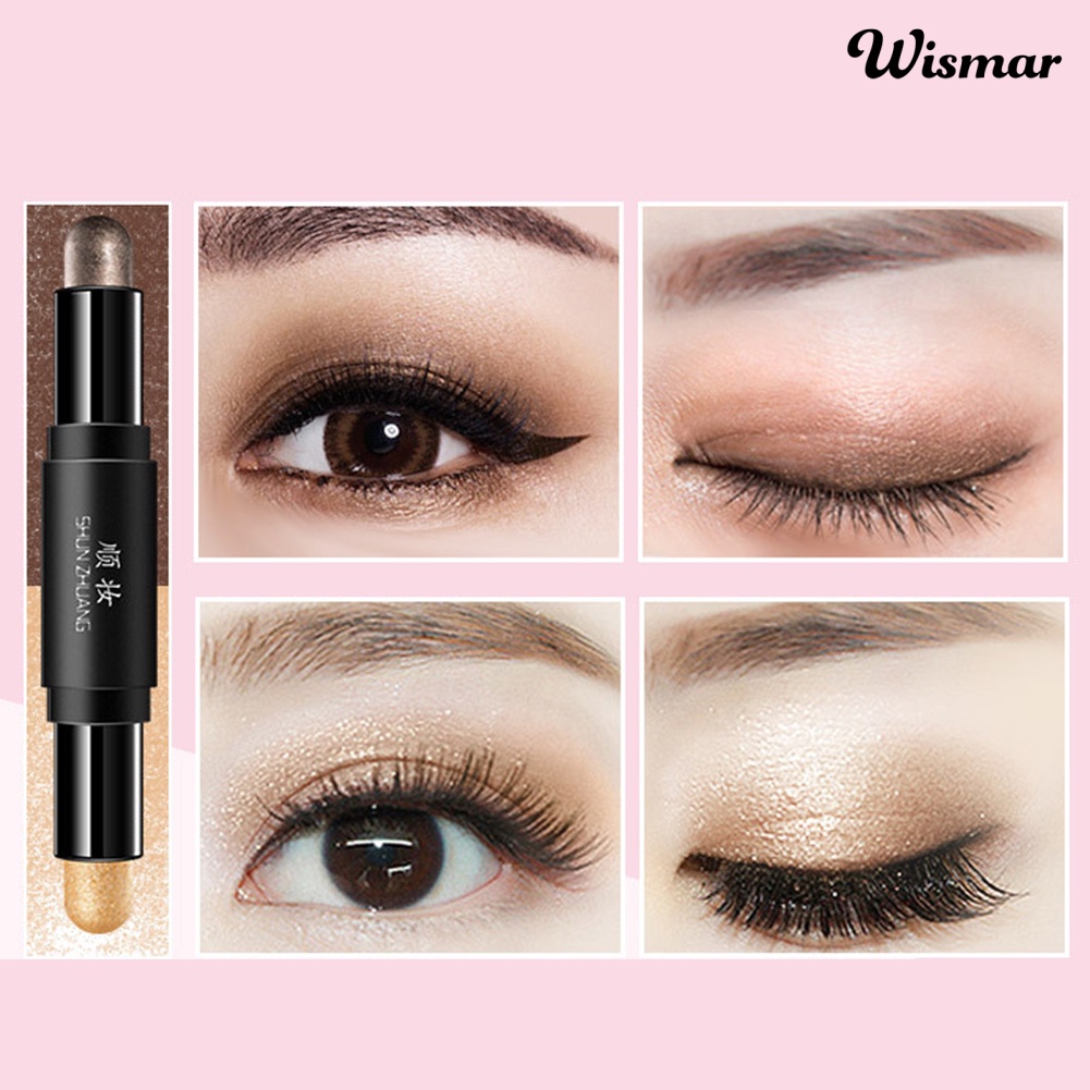 Bút Phấn Mắt Hai Đầu 3g Màu Lì Và Ánh Nhũ Kết Hợp Trang Điểm Bắt Sáng Lâu Trôi