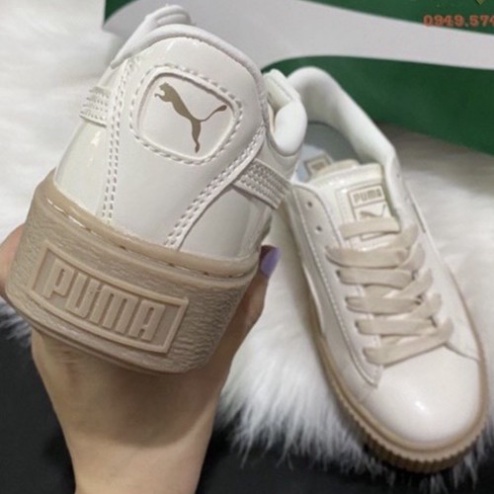 [xả hàng] Giày thể thao Sneaker Puma nữ,Puma đế nâu da bóng,đen trắng, full trắng hottrend 2021 | BigBuy360 - bigbuy360.vn