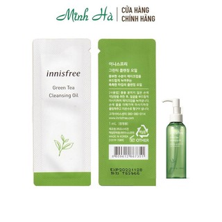 Dầu tẩy trang Innisfree Green Tea Cleansing Oil gói dùng thử 1ml chiết xuất trà xanh cho da dầu mụn