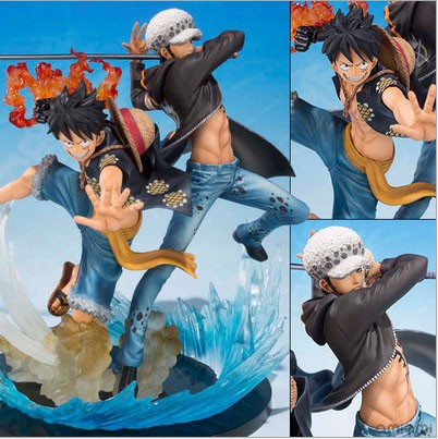 Mô hình Luffy và bác sĩ tử thần Trafalgar Law (one piece)