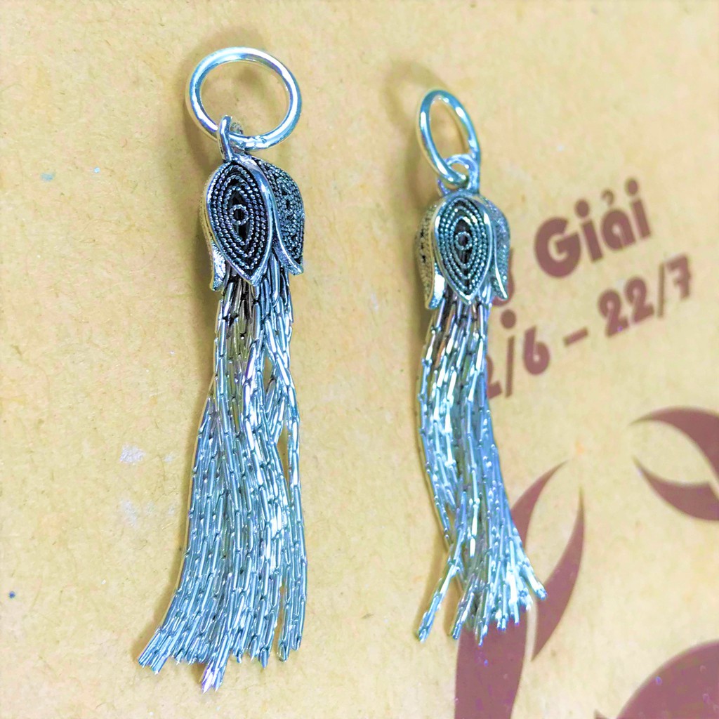 Charm bạc thái móc treo chuông tua rua nhiều kiểu khác nhau - Charm bạc 925 - Mã CA270 CA271 CA272
