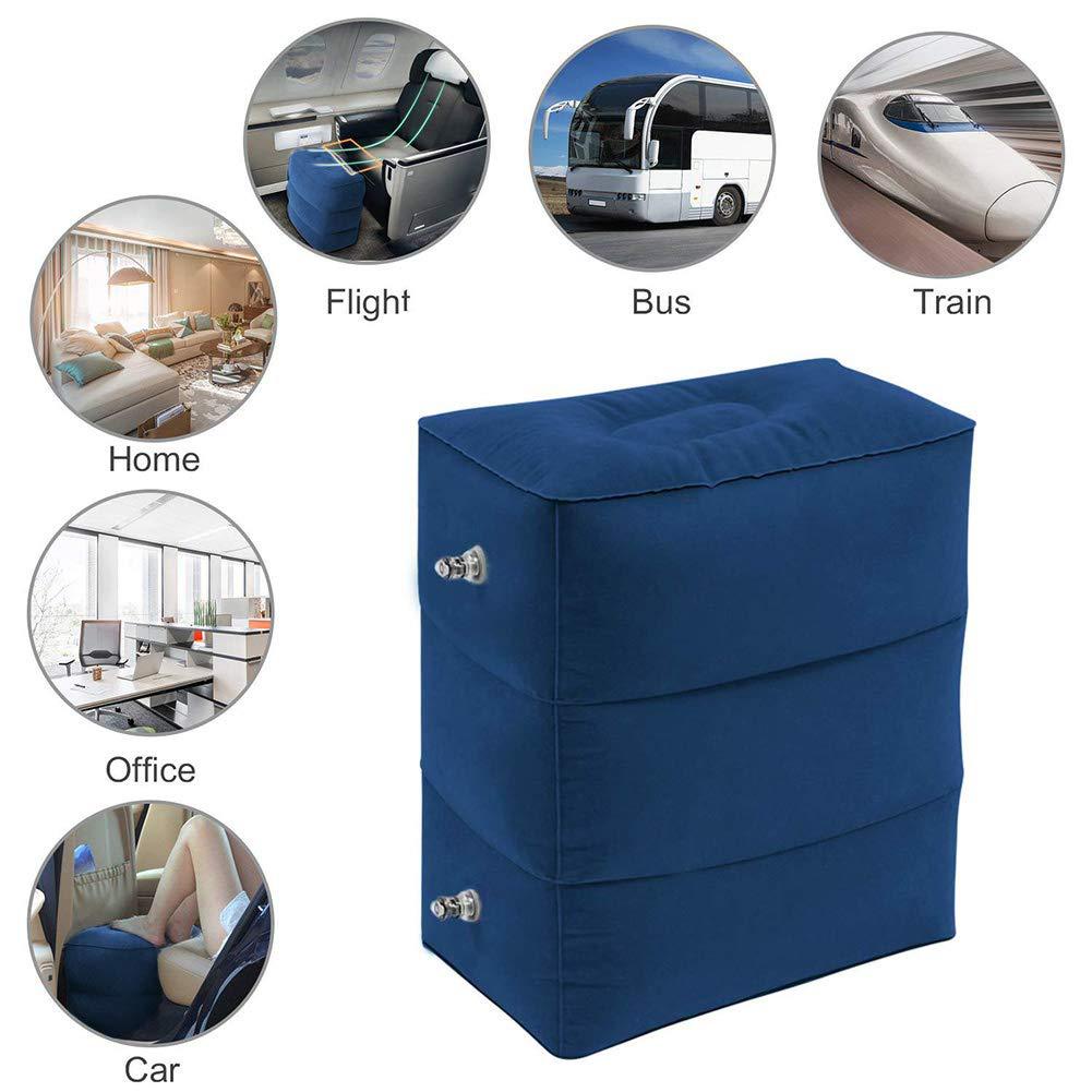 Gối Kê Chân Bơm Hơi Thiết Kế Gấp Gọn Có Thể Điều Chỉnh Chiều Cao Đa Năng Dùng Khi Đi Du Lịch / Máy Bay / Xe