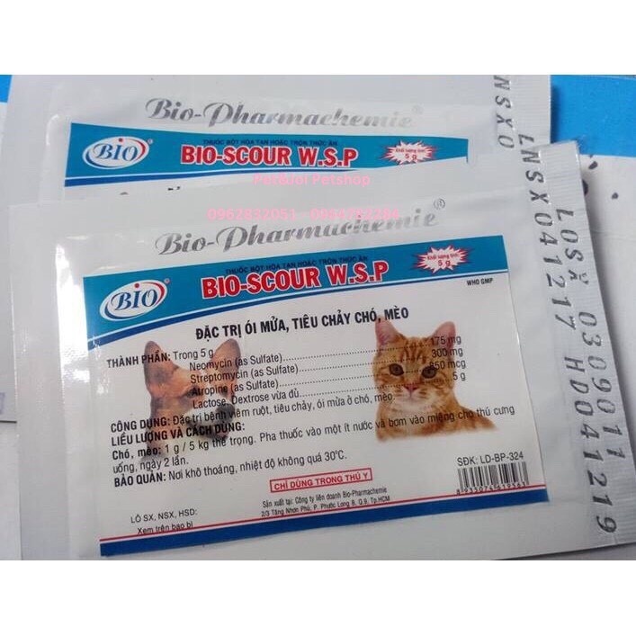 Men Tiêu Chảy, Ói Mửa Bio - SCOUR Dành Cho Chó Mèo