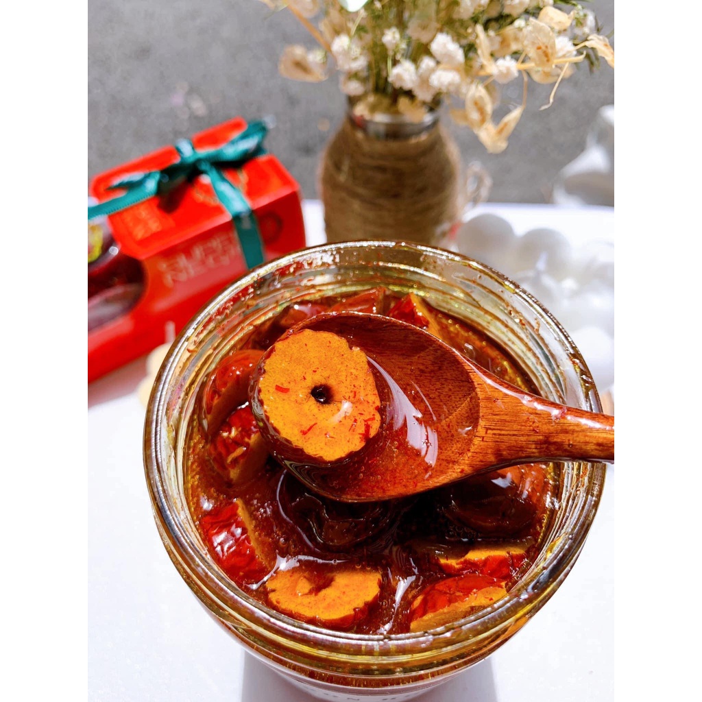 Mật Ong mix Saffron Táo Tàu, Kỷ Tử 100%Tự Nhiên Bahraman Super Negin 200ml+1gr Hỗ Trợ Giảm Cân, Tăng Cường Đề Kháng