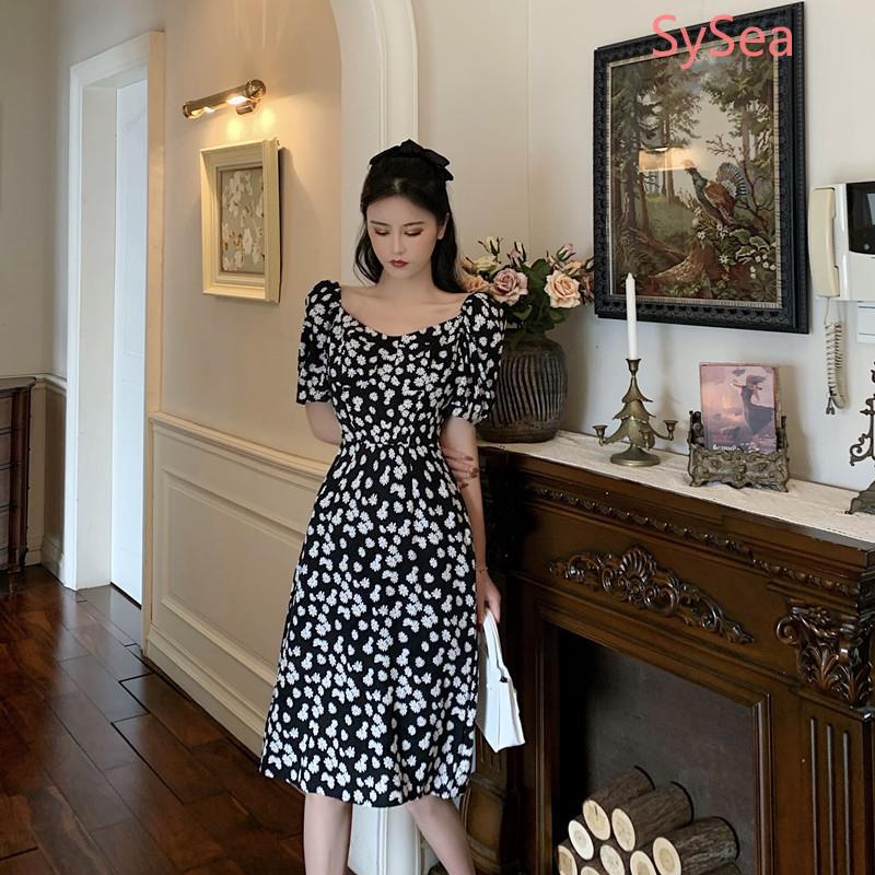 Women Summer Daisy Floral Chiffon Dress Dinner Party Evening Gown | BigBuy360 - bigbuy360.vn